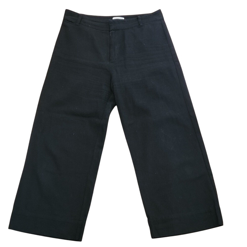 M.‎ Patmos Black Fleet Pant Quiet Luxury Preppy Chic Capsule Ankle 10 Academia